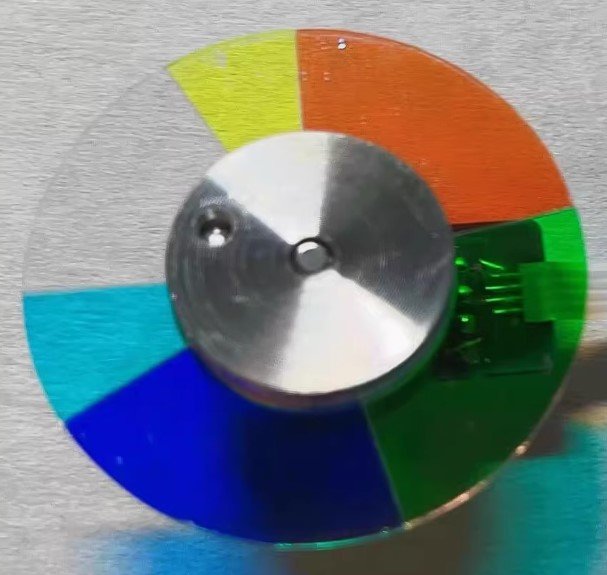 Infocus X16 projector genuine color wheel, RGBCWY, 6 segments.-front view