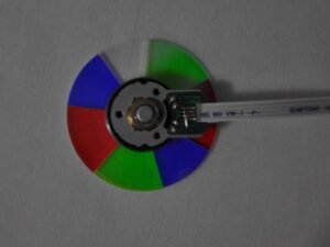 the back of DV10 projector color wheel, 7 segments, RGBRGWB