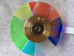 the front of Pansonic PT-SD2600 projector color wheel
