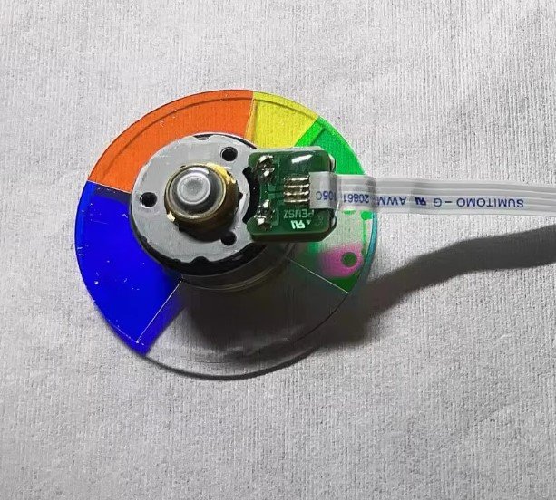 the back of Optoma EX762 projector color wheel
