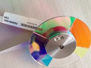 NEC V311X projector color wheel, genuine replacement, Compatible with NEC V300X, Authenticity Verification Barcode Label-Front view