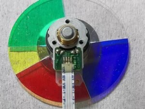 Barco HD6 genuine replacement colour wheel-back view. 6x speed, 5 segments, RYGWB