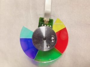 Hitachi HCP-D320X projector color wheel, 6 segments, RGBCWY-Front view