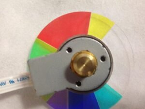 Hitachi HCP-D320X projector genuine color wheel, rgbcwy, 6 segments- back view