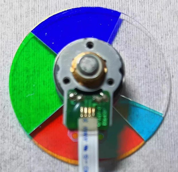PD F22 projector color wheel, Highlight version-Back view