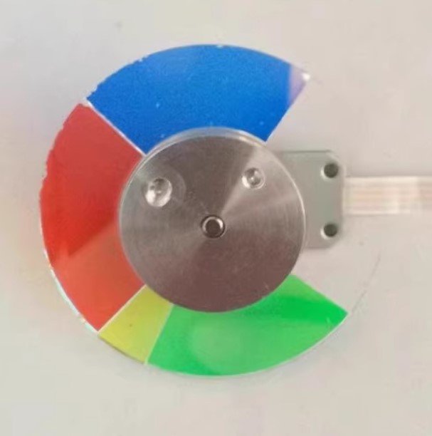 Sharp PG-D45X3D projector color wheel-Front view, 5x speed , 5 segments, RYGWB