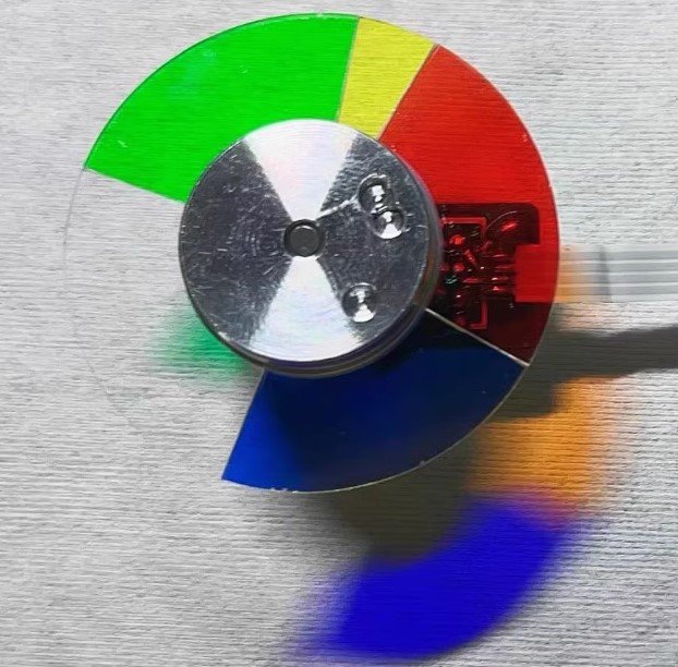 Sharp XG-E2530SA projector color wheel, Genuine replacement- Front view, RYGWB 5 segments