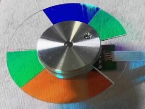Sharp XG-MX435A projector color wheel-front view, RGWBGW 6 segments