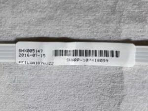 Sharp genuine color wheel label, barcode 102418099 Sharp XV-Z15000 genuine color wheel label, bardoe 102418099