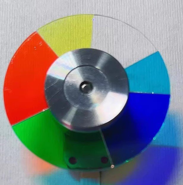 Viewsonic PJD5153 projector color wheel, compatible with PJD5155- Front view RGBCWY, 6 segments