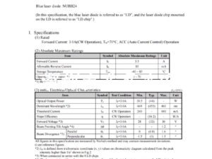 NUBB24 laser diode array bank module- datasheet