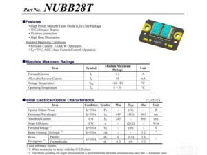 NUBB28 laser array module- outline dimensions