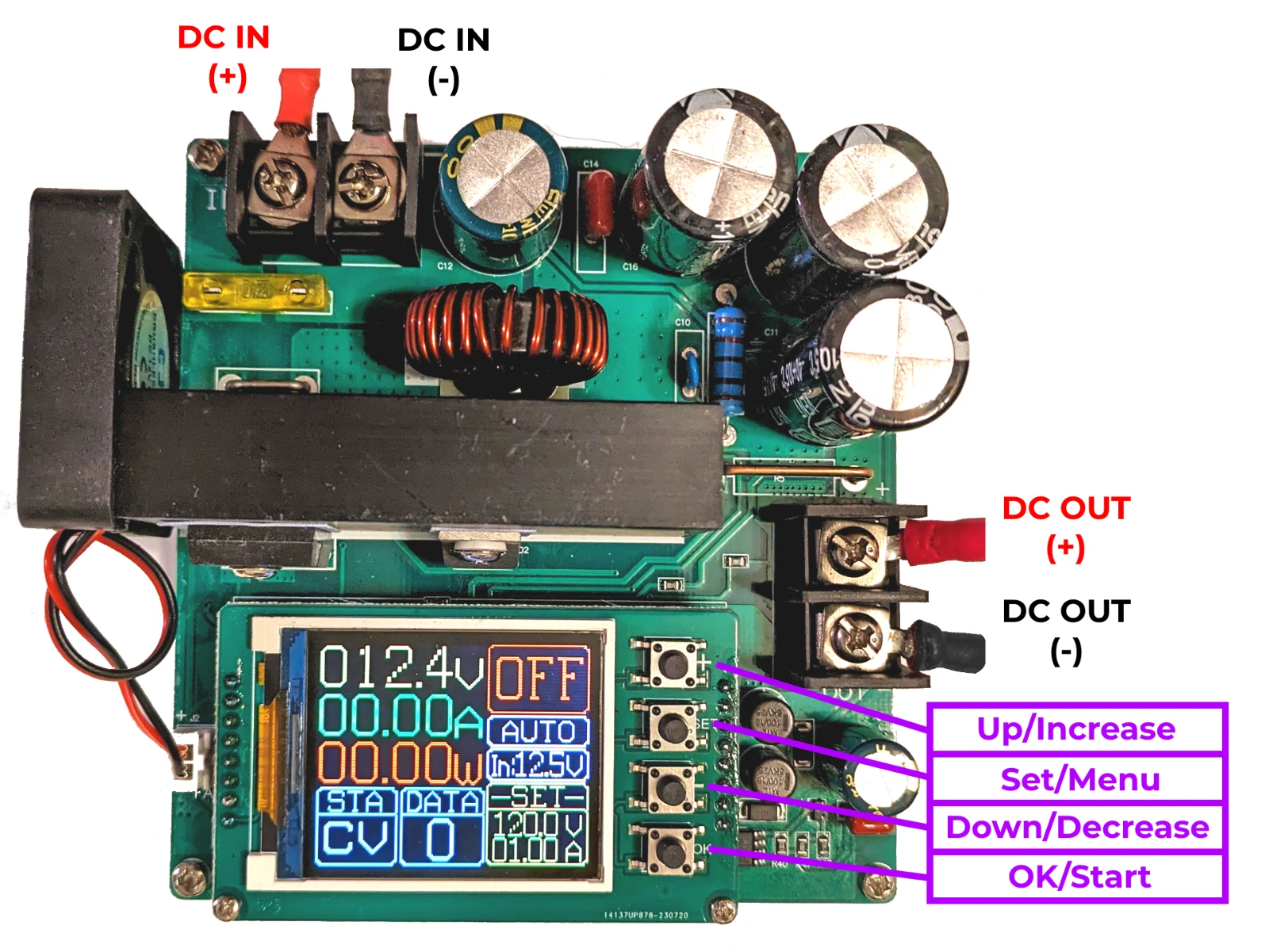 NICHIA NUBM07 / NUBM08 Compatible Adjustable Laser Diode Driver 900W | Constant Current Buck Converter 0–15A, 10–120V - Image 2