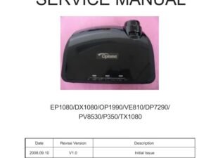 Optoma EP1080 projector service manual, repair guide for installing color wheel