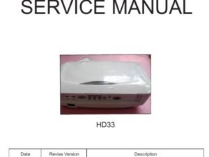 Optoma HD33 projector service manual-PDF cover
