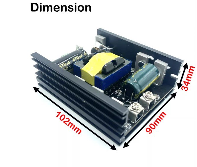 12V Boost Laser Driver Board for Nichia Blue Laser Modules Side View