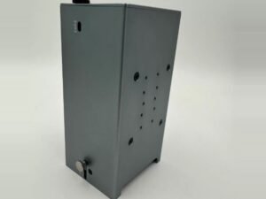 Side view of blue laser module showing air assist nozzle and connector