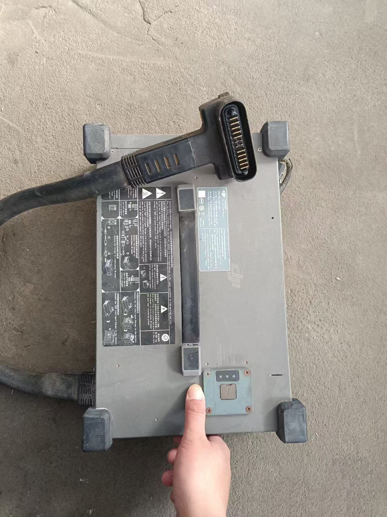 Used DJI Agras T40 Battery Charger Ports and Details