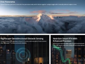 DJI Air 3S Night Flight – Safe and Stable 4K HDR Video DJI Air 3S drone shooting nighttime video with omnidirectional obstacle sensing