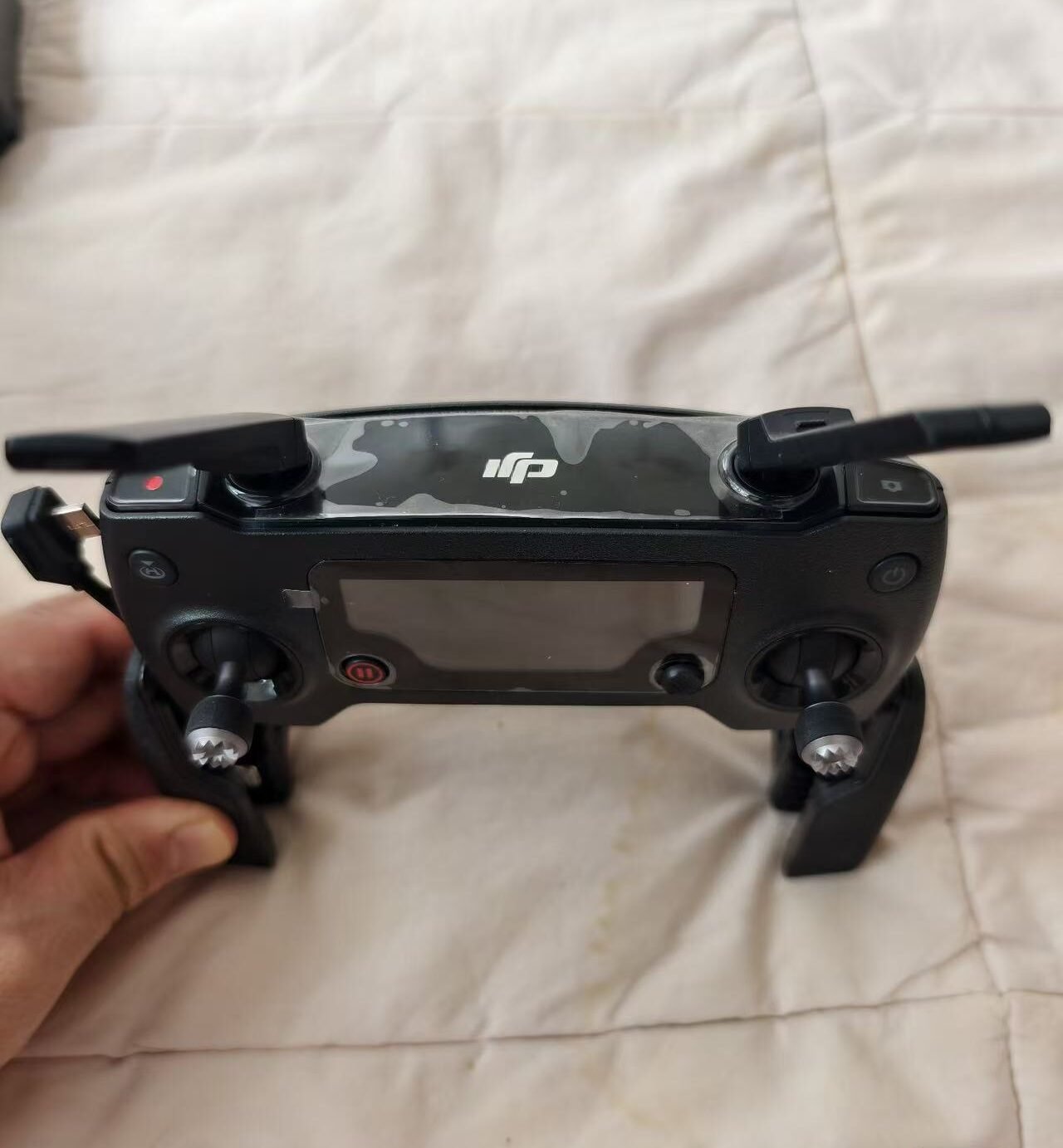 DJI mavic pro remote- side view