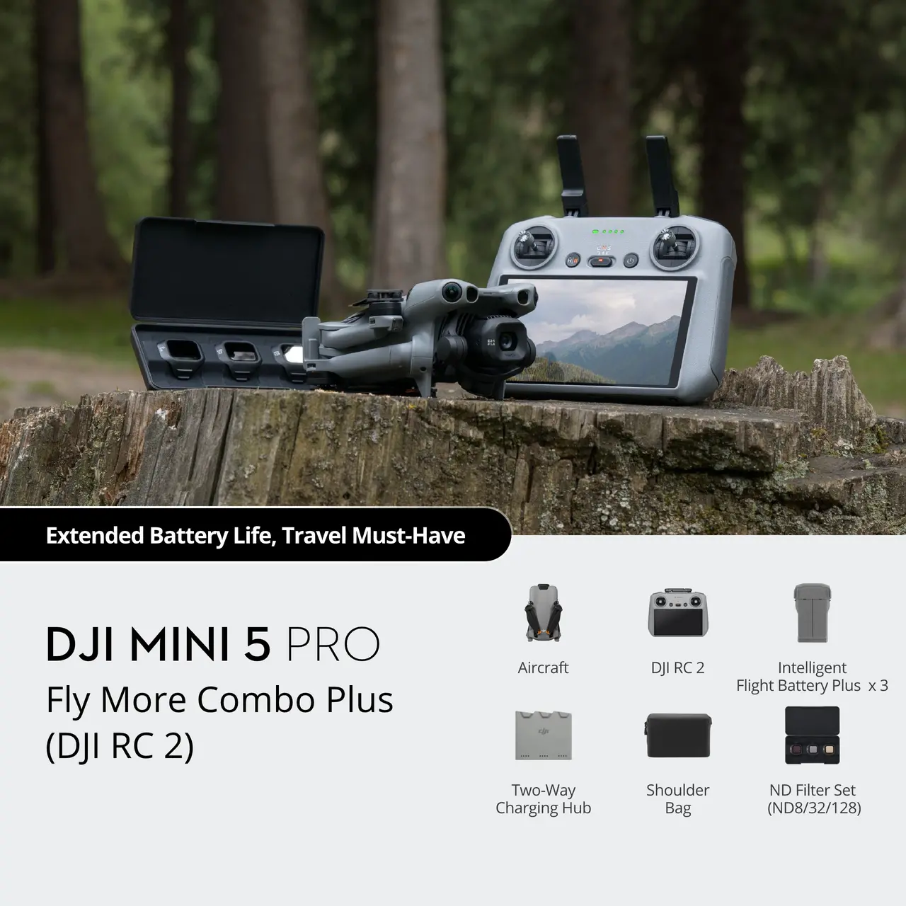DJI MINI 5 PRO FLY MORE COMBO PLUS, WITH DJI RC-2 Remote controller
