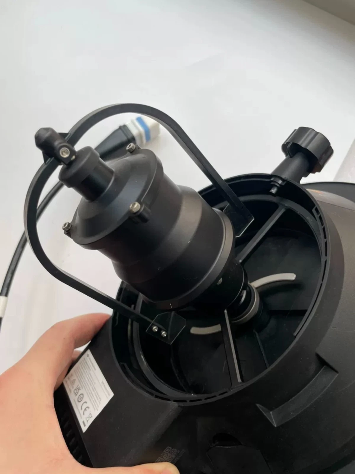 DJI Agras T40 solid dispenser - side view