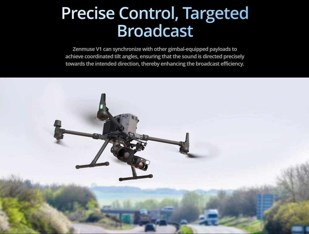 DJI Zenmuse V1 broadcasting during emergency rescue mission