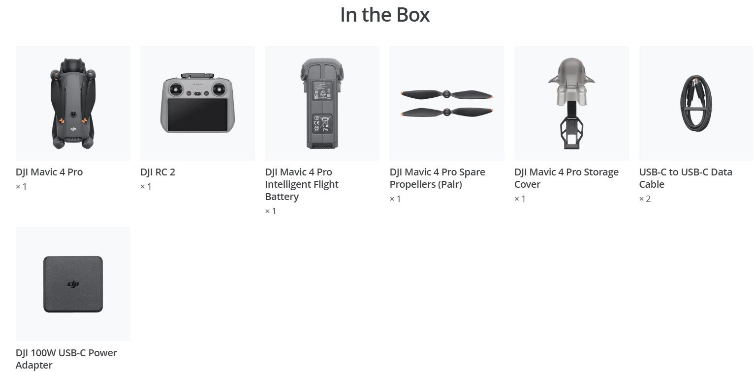 DJI Mavic 4 pro dron, all items in original box