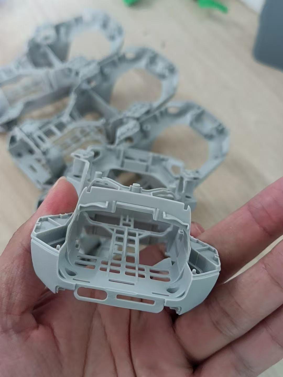 Close-up of DJI Mini 2 Middle Frame Shell Mounting Points