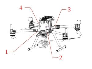 Matrice 300 RTK Motor Arm Connecting Socket Bracket Parts position DJI Matrice 300 RTK Arm Socket Bracket Front Rear Variants